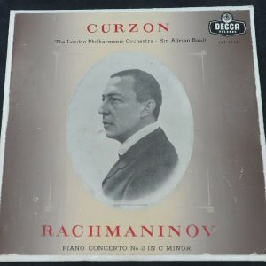 Rachmaninov Piano Concerto No. 2 Boult Curzon Decca ‎ LXT 5178 lp