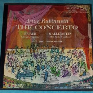 Rubinstein – Grieg Liszt Rachmaninoff Reiner Wallenstein RCA ‎LM-6039 2 LP Box