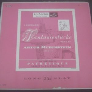 Rubinstein – Piano Beethoven Pathetique / Schumann Fantasiestucke RCA LM 1072 LP