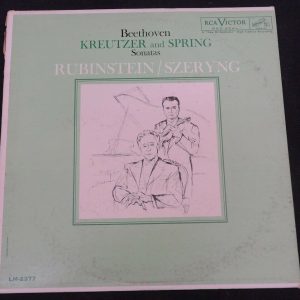 Rubinstein / Szeryng  – Beethoven Violin Piano Sonatas RCA ‎LM 2377 lp 1960