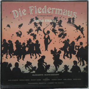 STRAUSS – Die Fledermaus la chauve souris 2LP BOX RARE Columbia FCX 489 Karajan