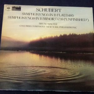 Schubert Symphony No. 5 / 8 Bruno Walter CBS 61033 LP EX