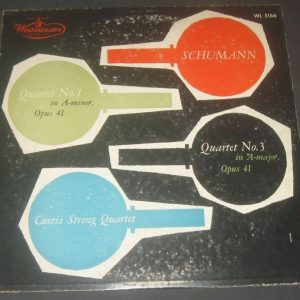 Schumann Quartets No. 1 & 3 Curtis String Quartet Westminster WL 5166 LP 1952