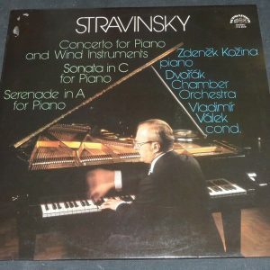 Stravinsky – Piano & Wind Concerto Sonata / Serenade  Kozina Valek Supraphon lp