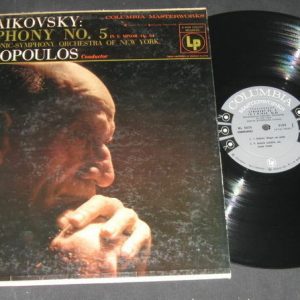 Tchaikovsky Symphony no. 5 MITROPOULOS Columbia 6 Eye lp