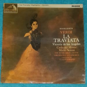 Verdi La Traviata Highlights De Los Angeles Serafin HMV ALP 1992 LP ED1 1960