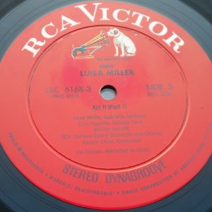 Verdi – Luisa Miller Fausto Cleva  RCA LSC 6168 3 LP Box USA 1965 EX