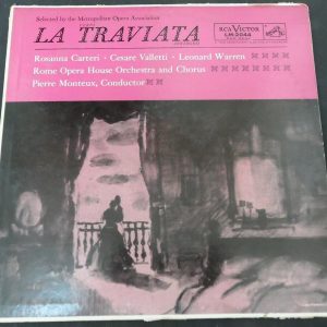 Verdi Pierre Monteux ‎- La Traviata RCA ‎ LM 2044 lp 50’s ex