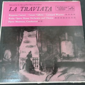 Verdi Pierre Monteux ‎- La Traviata RCA ‎ LM 2044 lp 50’s ex