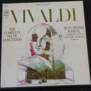 Vivaldi ‎– Flute Concertos Rampal I Solisti Veneti Scimone Columbia 3 lp Box EX