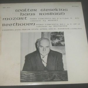 WALTER GIESEKING / ROSBAUD  – Mozart / Beethoven Piano Concertos RR 411 LP