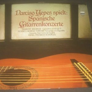 Yepes Spanish Guitar Concerts Bacarisse Torroba de Burgos Schwann VMS 2090 LP EX