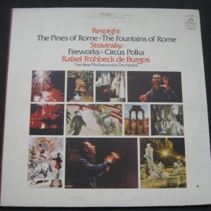 de Burgos Respighi – pines & fountains Stravinsky – Fireworks & Circus Angel lp