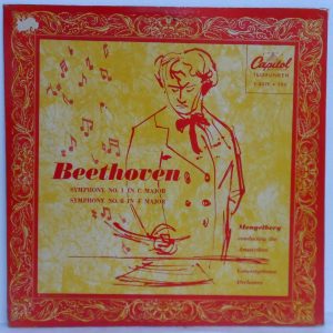 Amsterdam Concertgebouw / Mengelberg – Beethoven Symphony #1 & #8 LP CAPITOL