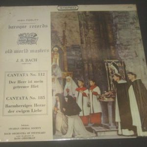 BACH  CANTATA No. 112 / 185 GRISCHKAT BAROQUE RECORDS B-2830 LP EX RARE