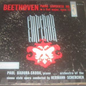 BADURA-SKODA Beethoven Piano Concerto Scherchen Westminster WL 5114 LP 1952