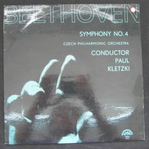 BEETHOVEN Symphony No .4 PAUL KLETZKI Supraphon lp