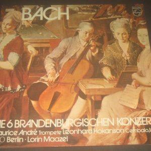 Bach 6 Brandenburg Concertos Andre – Hokanson – Maazel Philips ?6701010 2 LP EX