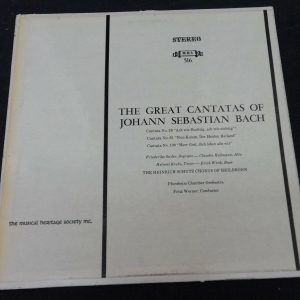 Bach – Cantatas No. 26 , 61 , 130  Fritz Werner Pforzheim Chamber MHS 516 lp ex
