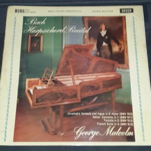 Bach – Harpsichord Recital George Malcolm Decca LXT 5619 LP
