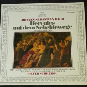 Bach: Hercules auf dem Scheidewege  Peter Schreier  Archiv 2533 447 LP EX