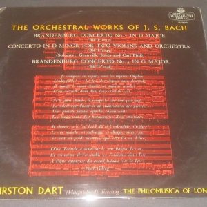 Bach Orchestral Works  Brandenburg Concerto  Dart  L’Oiseau-Lyre OL 50160 LP