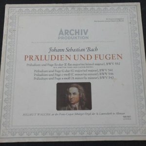 Bach Preludes And Fugues Helmut Walcha Archiv 198 307 lp EX