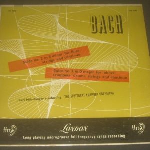 Bach Suites No. 2  /  3 Stuttgart Chamber Orchestra Munchinger LONDON LP EX