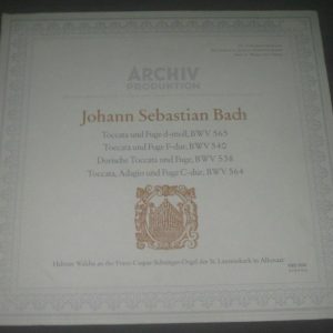 Bach Toccatas and Fugues  Helmut Walcha   Archiv 198 304 LP EX