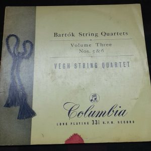 Bartok String Quartets No. 5 & 6 Vegh String Quartet Columbia 33CX 1285 lp