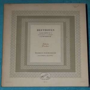 Beethoven Piano Concerto no. 5 Edwin Fischer Furtwangler HMV FALP 121 LP