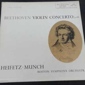 Beethoven – Violin Concerto Heifitz Munch RCA LM-1992 lp 1956 ex