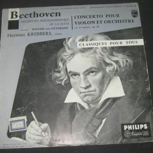 Beethoven Violin Concerto KREBBERS / OTTERLOO Philips S 06.154 R lp 10″