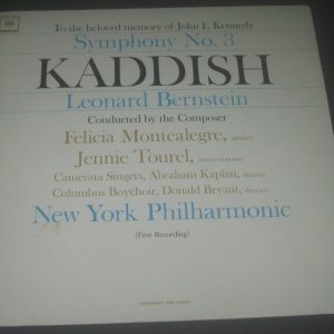 Bernstein Symphony No. 3 Kaddish Columbia 2 Eye KL 6005 LP