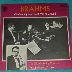 Brahms – Clarinet Quintet  Tel Aviv String Quartet Yona Ettlinger EMI LP EX Rare