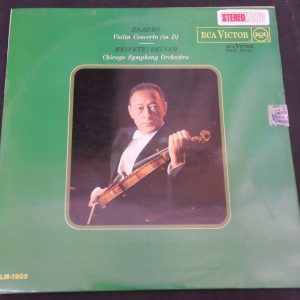 Brahms ‎- Concerto In D Heifetz – Violin Reiner RCA LM-1903 lp ex ed1