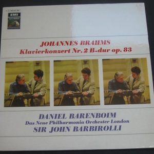 Brahms Piano Concerto No. 2 Barenboim , Barbirolli HMV EMI GOLD C 06300384 lp EX