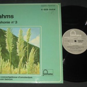 Brahms Symphony No.3 Eduard van Beinum Fontana lp