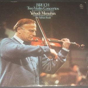 Bruch Two Violin Concertos Menuhin Boult Angel ‎ S 36920 LP EX