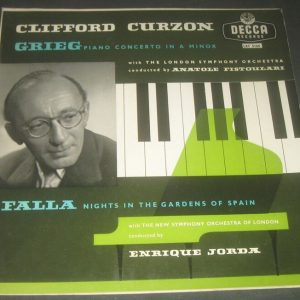 CURZON – GRIEG / FALLA Piano Concerto / Nights in the Garden Decca LXT 5165 LP