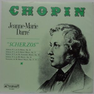 Chopin – Scherzos 1-2-3-4 & Nocturno LP Jeanne-Marie Darre Vanguard 70.363 MONO