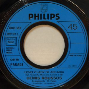 Demis Roussos – Lovely Lady Of Arcadia / Shadows 7″ 1974 pop Philips 6009 518
