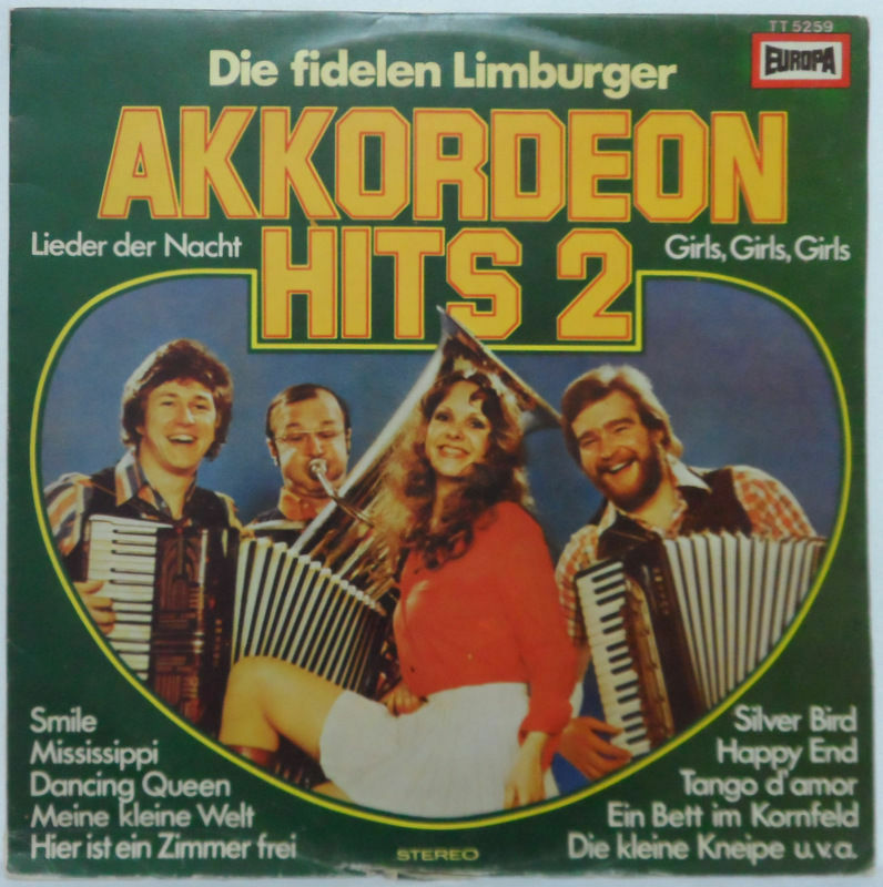 Die Fidelen Limburger – Akkordeon Hits vol. 2 LP Israeli pressing Accordion