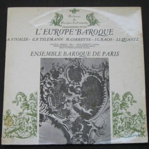 ENSEMBLE BAROQUE DE PARIS , RAMPAL . Bach Quantz Vivaldi ERATO ED1 Israel lp