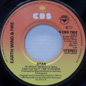 Earth Wind & Fire – Star / You And I 7″ 1979 UK S CBS 7902 funk soul disco