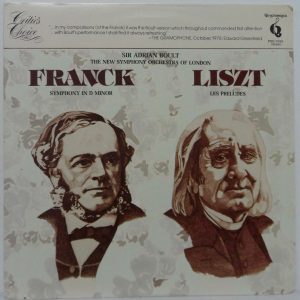 Franck: Symphony In D Minor / Liszt: Les Preludes Quintessence PMC 7050 BOULT LP