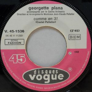 Georgette Plana – Mimosette / Comme En 31 7″ 1968 France Chanson Vogue