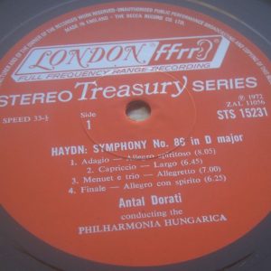 Haydn Symphonies 82 – 92 Sinfonia Concertante Dorati London STS 15229/34 6 lp