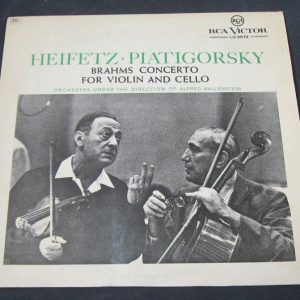Heifetz Piatigorsky BRAHMS Violin & Cello Concerto RCA LD 2513 ED1 Israel RARE