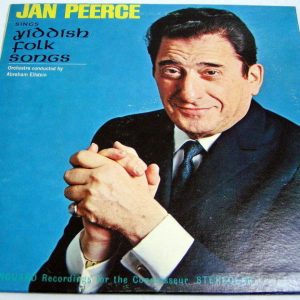 JAN PEERCE – sings Yiddish folk songs LP jewish judaica rare Vanguard